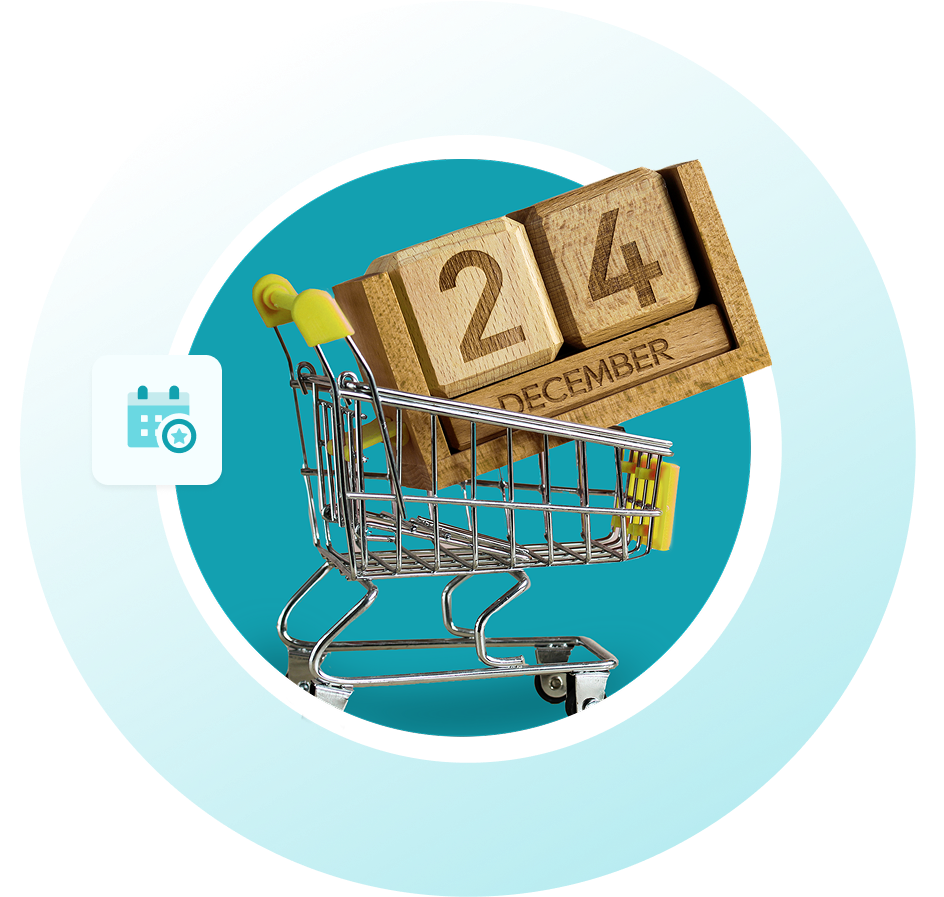 Illustrated calendar with the number 24 pinned on a board, symbolizing the importance of defining key dates for promotional rewards.